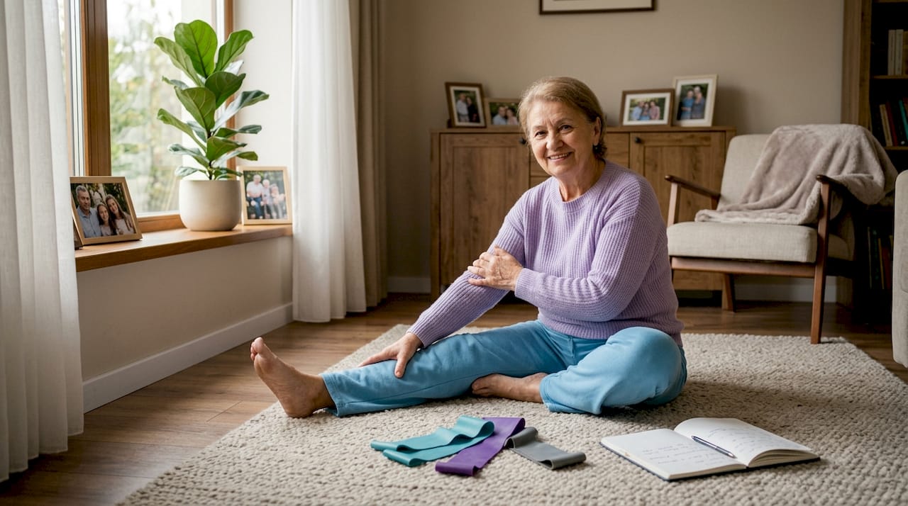 Exerciții de stretching pentru seniori, ideale pentru sănătatea articulațiilor, pe care le poți face acasă